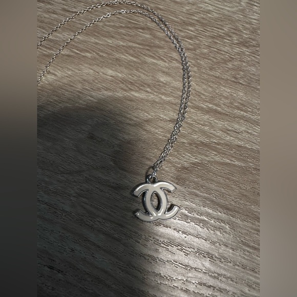 NEW CC PENDENT SAME ON BOTH SIDES W 925 SILVER LOBSTER CLASP NECKLACE - Picture 1 of 6